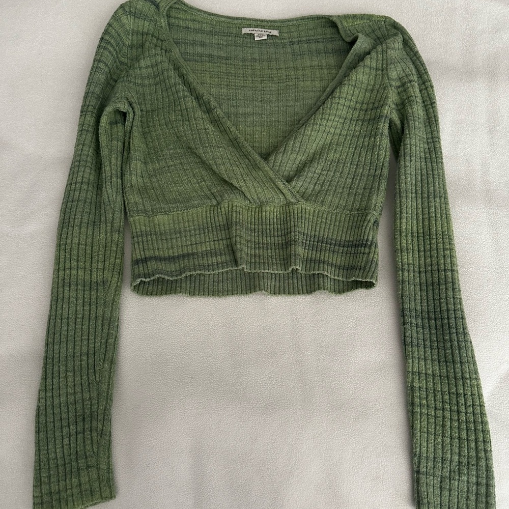 American Eagle Outfitters Olive Knit Sweater